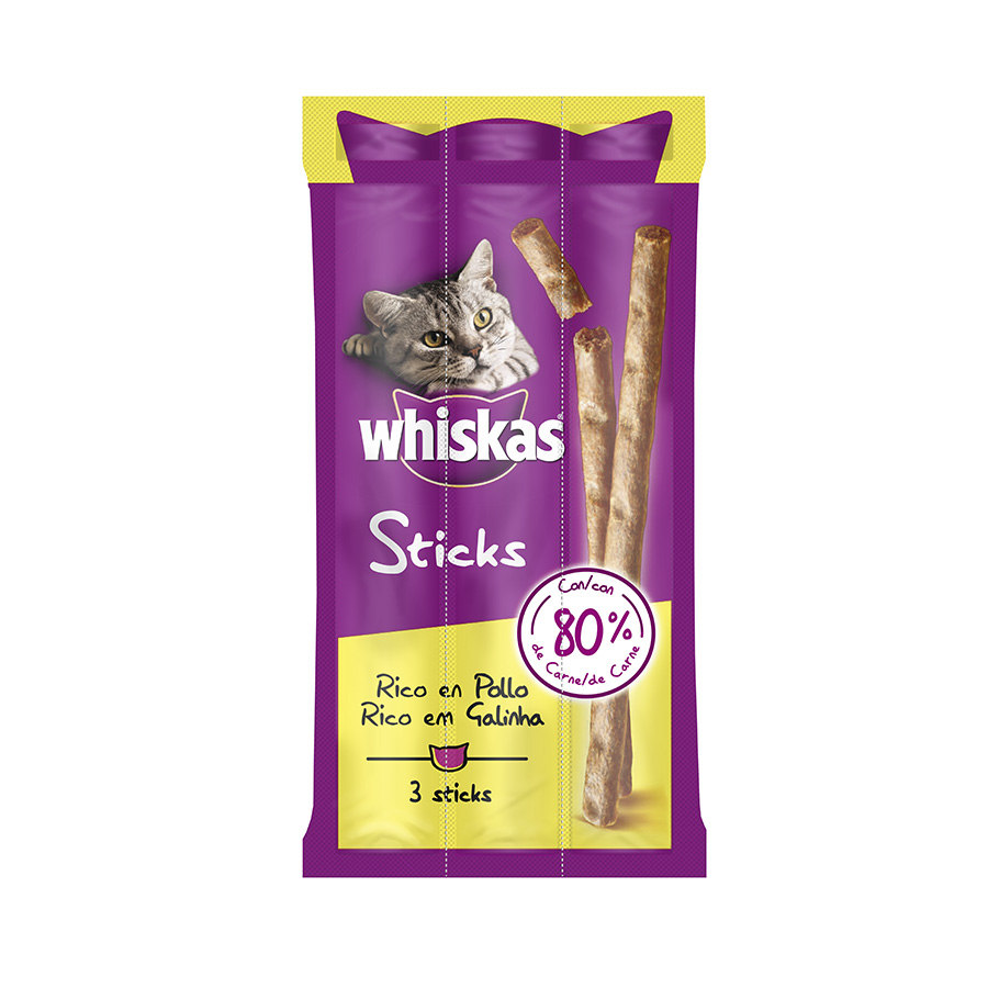 Whiskas Sticks varios sabores 60 gr Premios